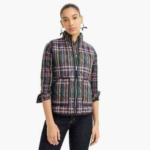 J. Crew Plaid Puffer Vest and Matching Scarf